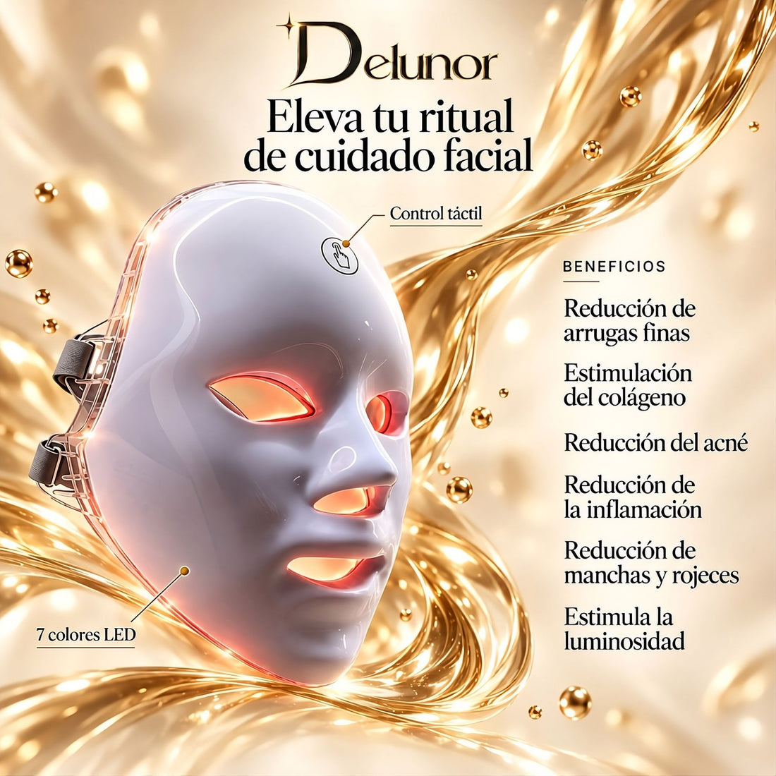 Delunor™ — Máscara Facial LED 7 en 1